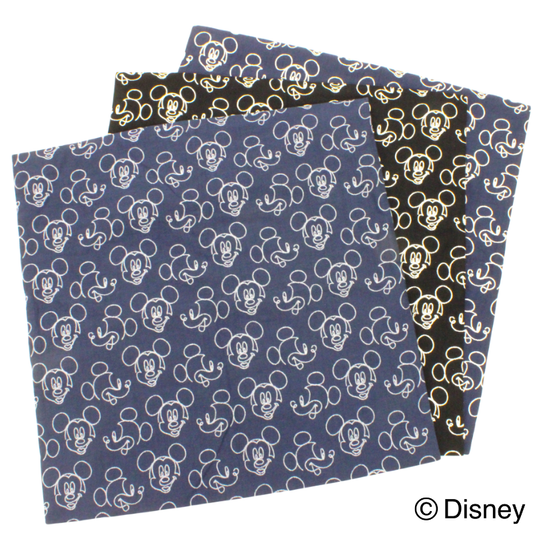 織紋クッションカバー 紡ぎ笑ミッキー