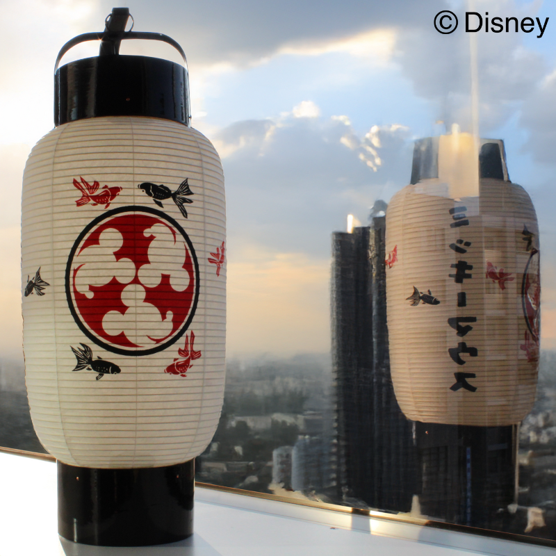 【受注商品】京都 弓張り提灯 影絵金魚 -ミッキー-【お届けは26年1月中旬より順次】