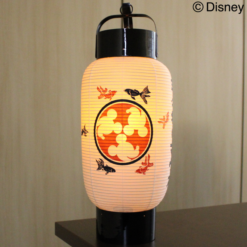 【受注商品】京都 弓張り提灯 影絵金魚 -ミッキー-【お届けは26年1月中旬より順次】