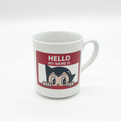 【受注商品】＜Kiln-ium＞波佐見焼マグカップ　HELLO MY NAME IS（ATOM）RED【お届けは4月下旬より順次】