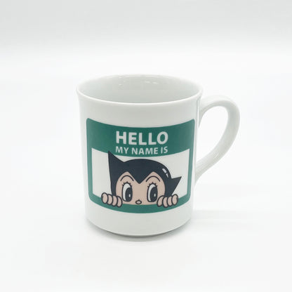 【受注商品】＜Kiln-ium＞波佐見焼マグカップ　HELLO MY NAME IS（ATOM）GREEN【お届けは4月下旬より順次】