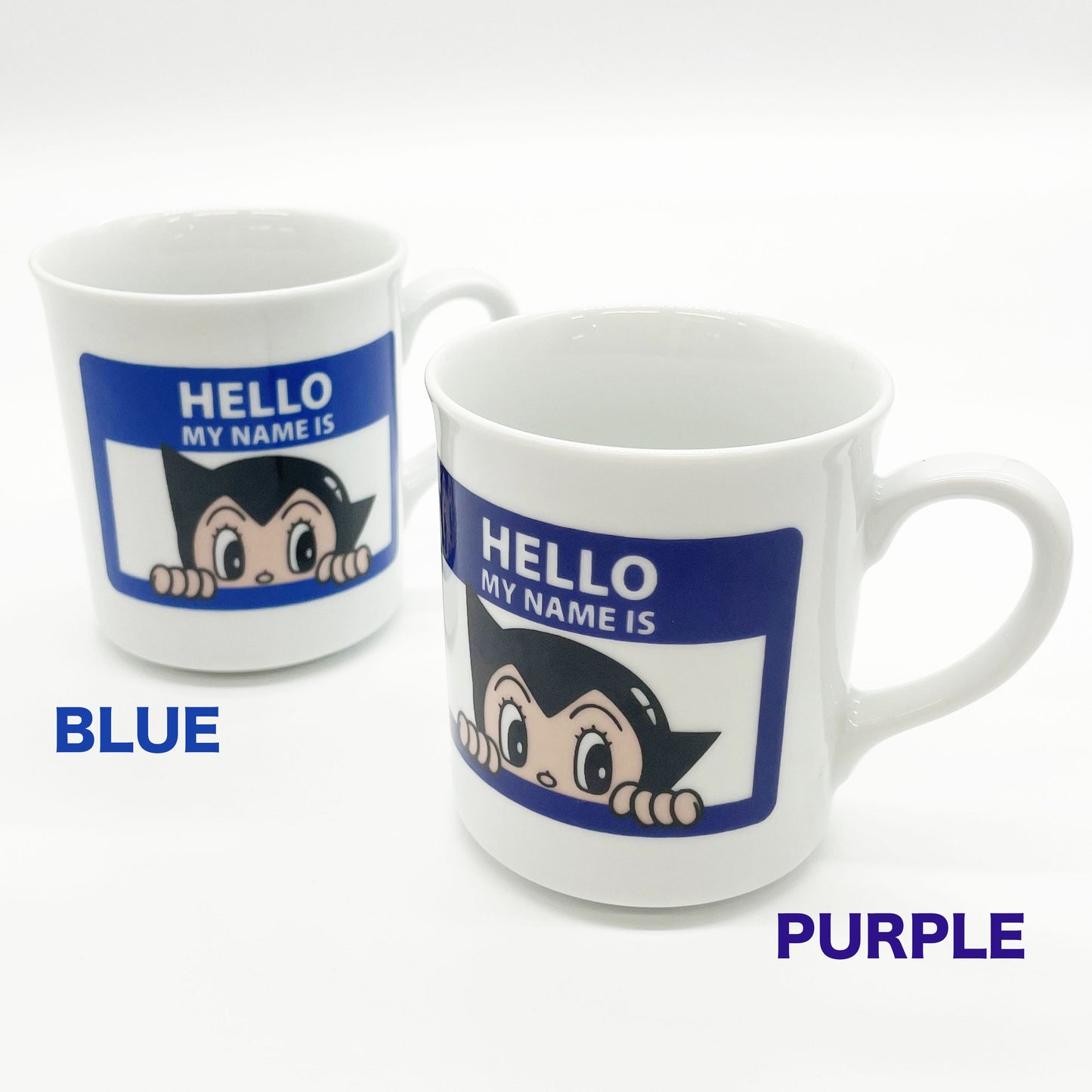 【受注商品】＜Kiln-ium＞波佐見焼マグカップ　HELLO MY NAME IS（ATOM）PURPLE【お届けは4月下旬より順次】