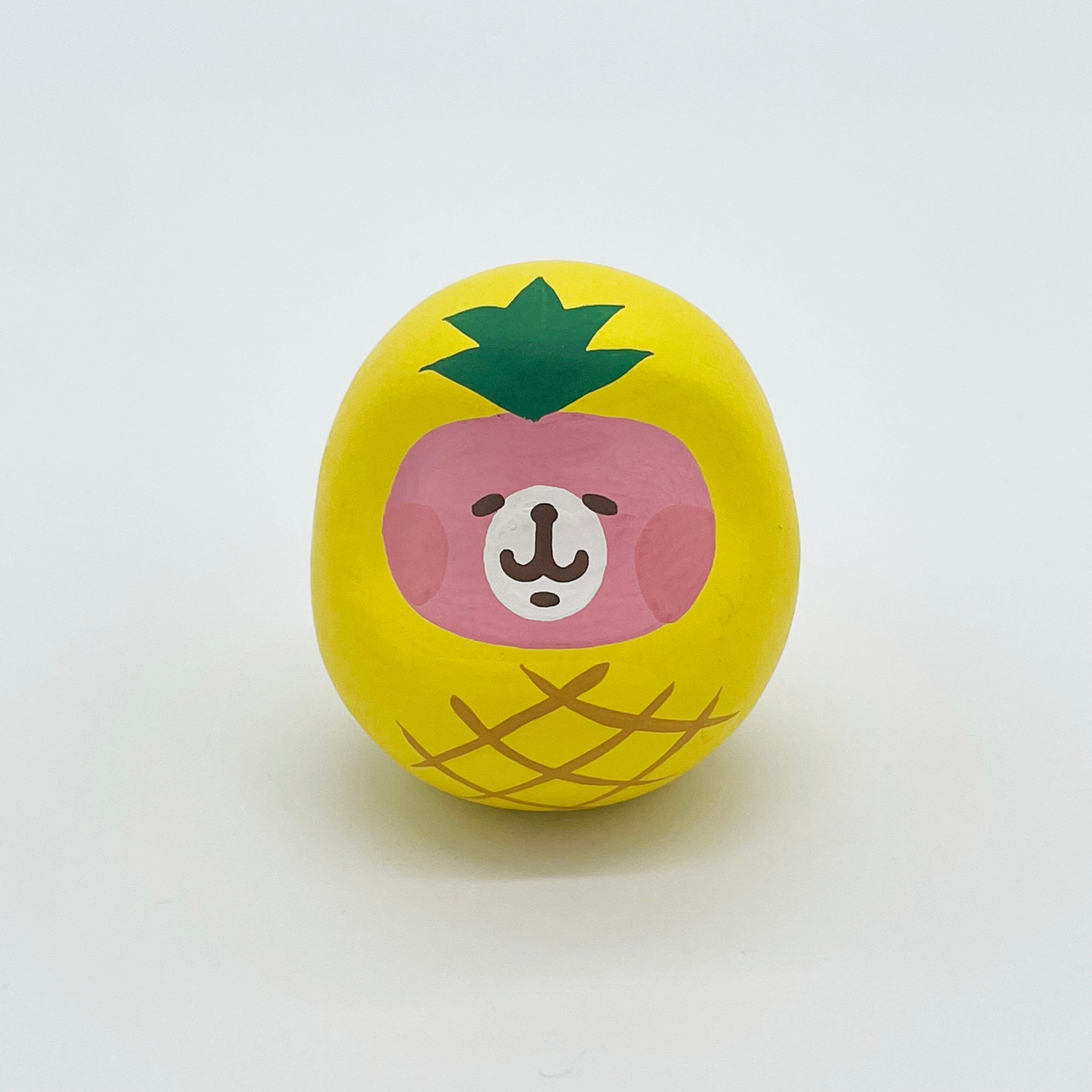 【受注商品】パイナップル　うさぎ　キャだるま小【お届けは12月中旬より順次】