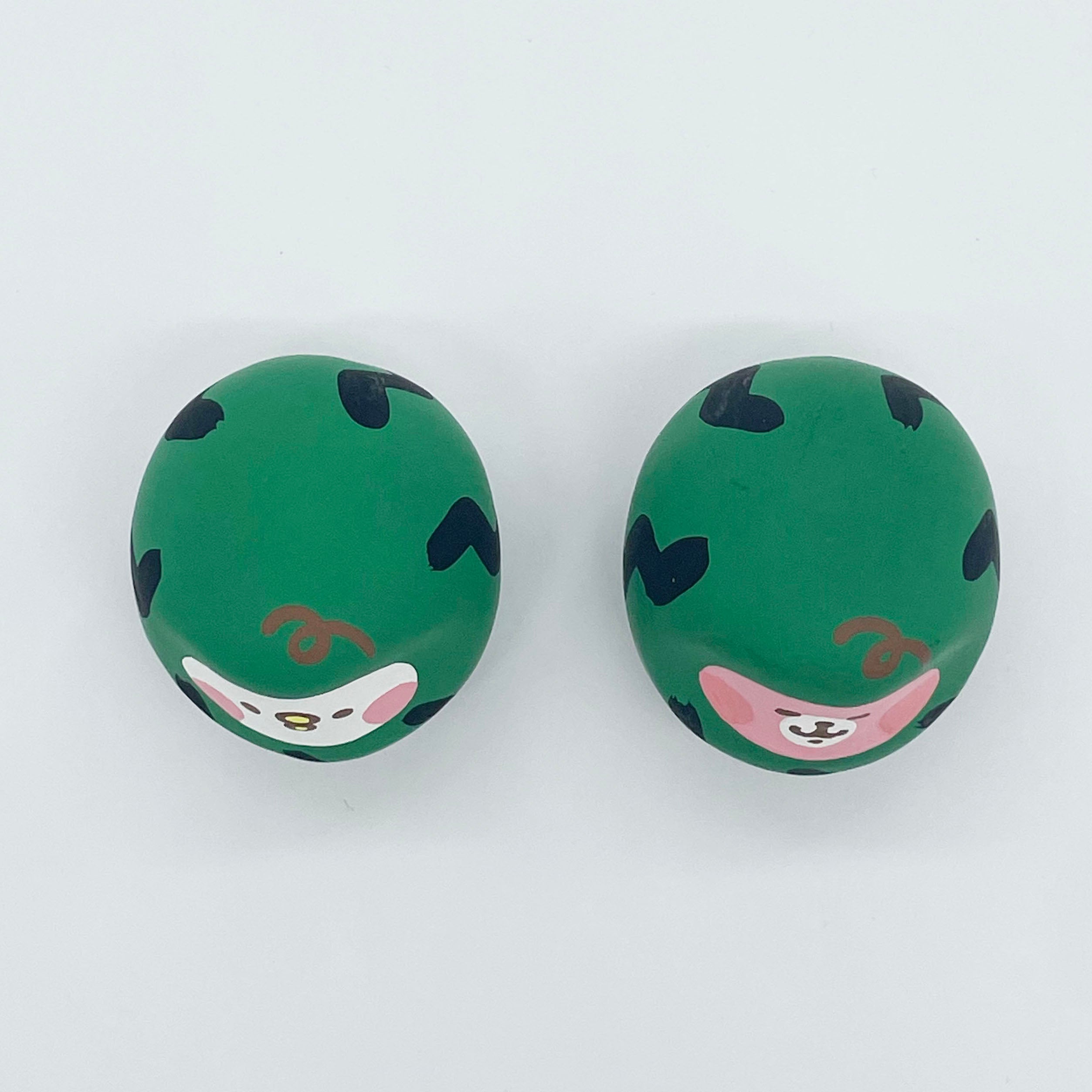 【受注商品】スイカ　うさぎ　キャだるま小【お届けは12月中旬より順次】