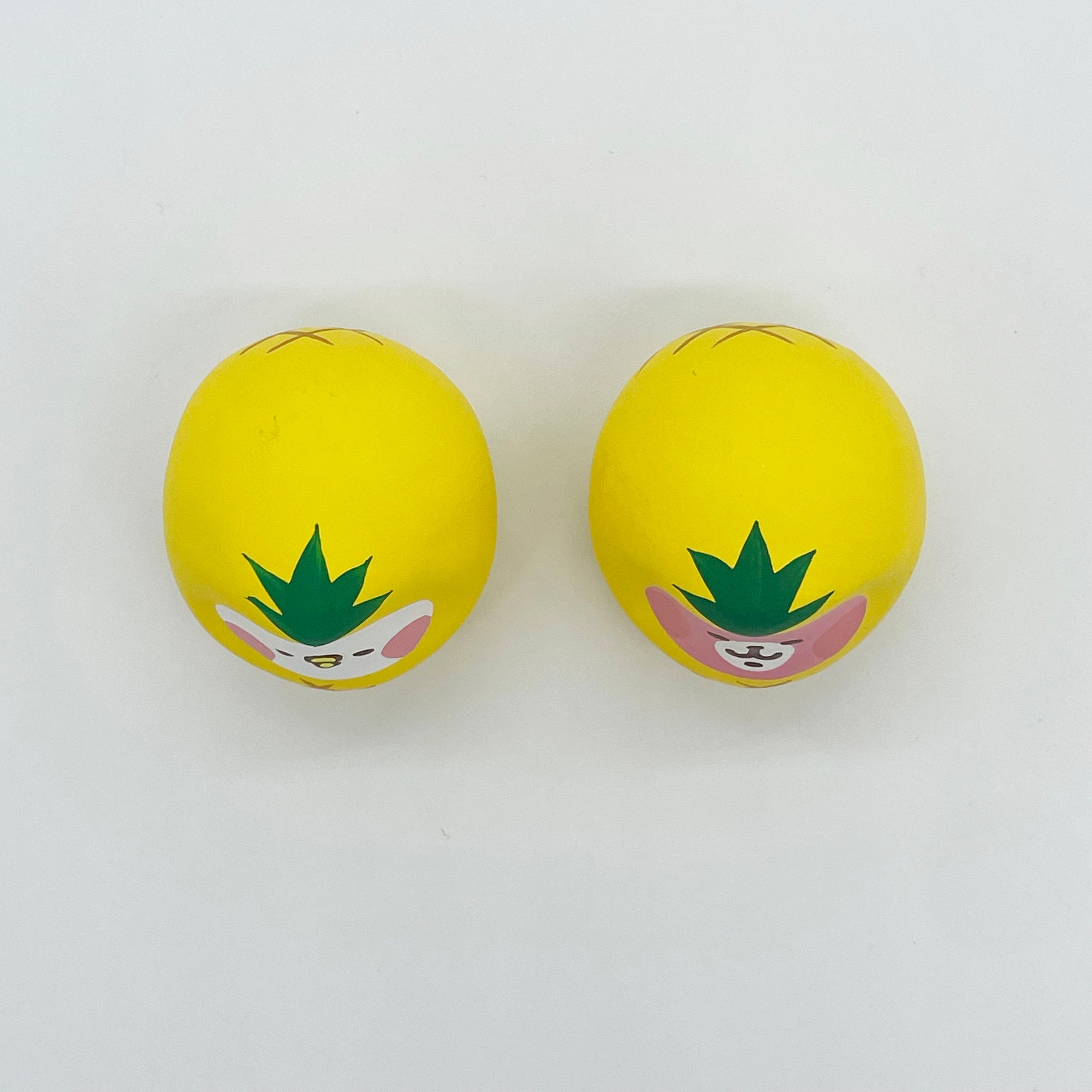【受注商品】パイナップル　うさぎ　キャだるま小【お届けは12月中旬より順次】