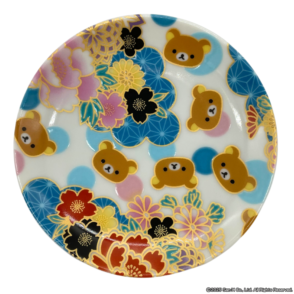 【受注商品】リラックマ 九谷焼小皿　［水玉］【お届けは12月上旬より順次】