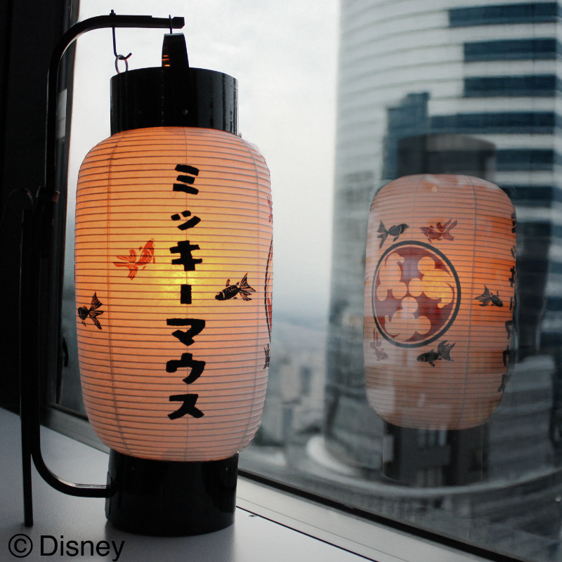 【受注商品】京都 弓張り提灯 影絵金魚　-ミッキー-【お届けは26年1月中旬より順次】