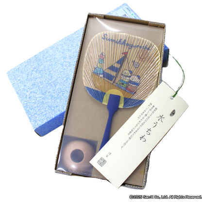 【受注商品】美濃和紙　涼風水うちわ　-すみっコぐらしふなたび-【お届けは10月上旬より順次】