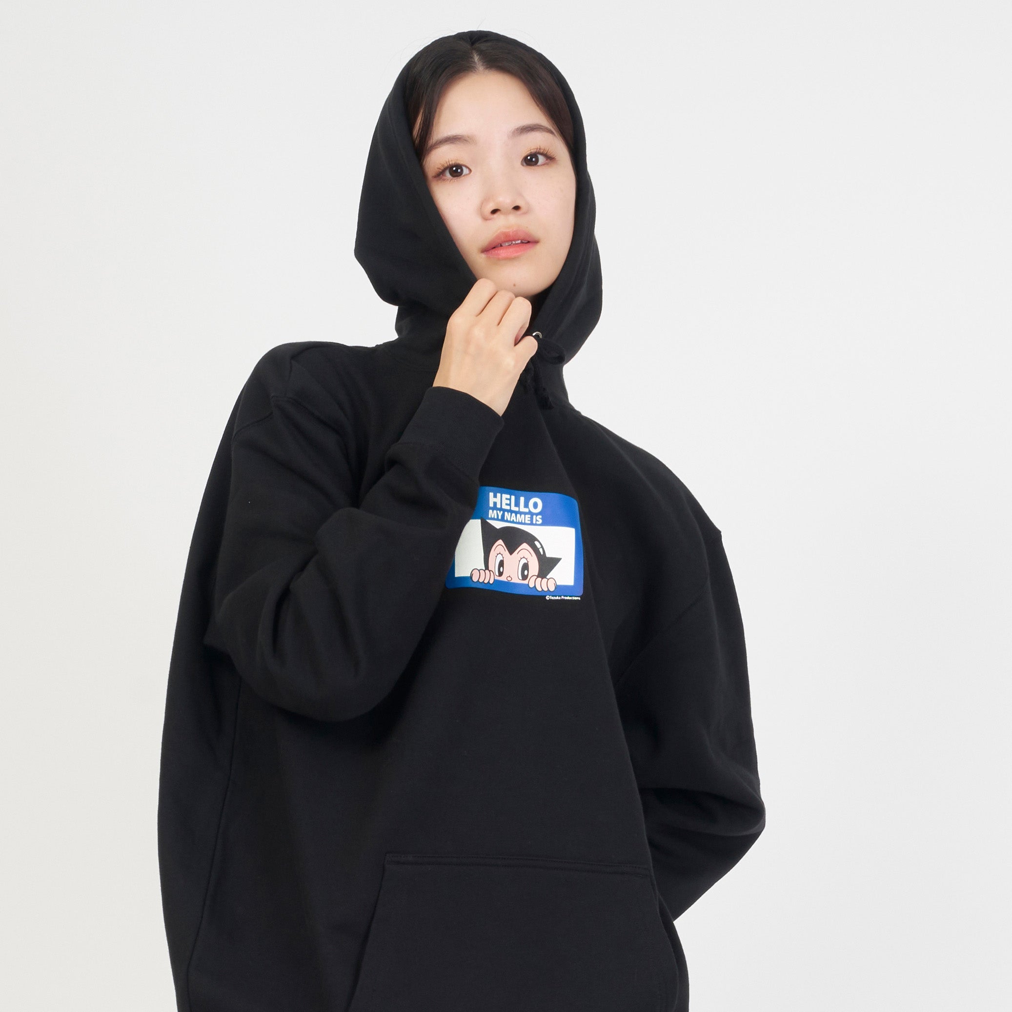 ＜ARC＞HELLO MY NAME IS（ATOM）パーカー　BLACK×BLUE