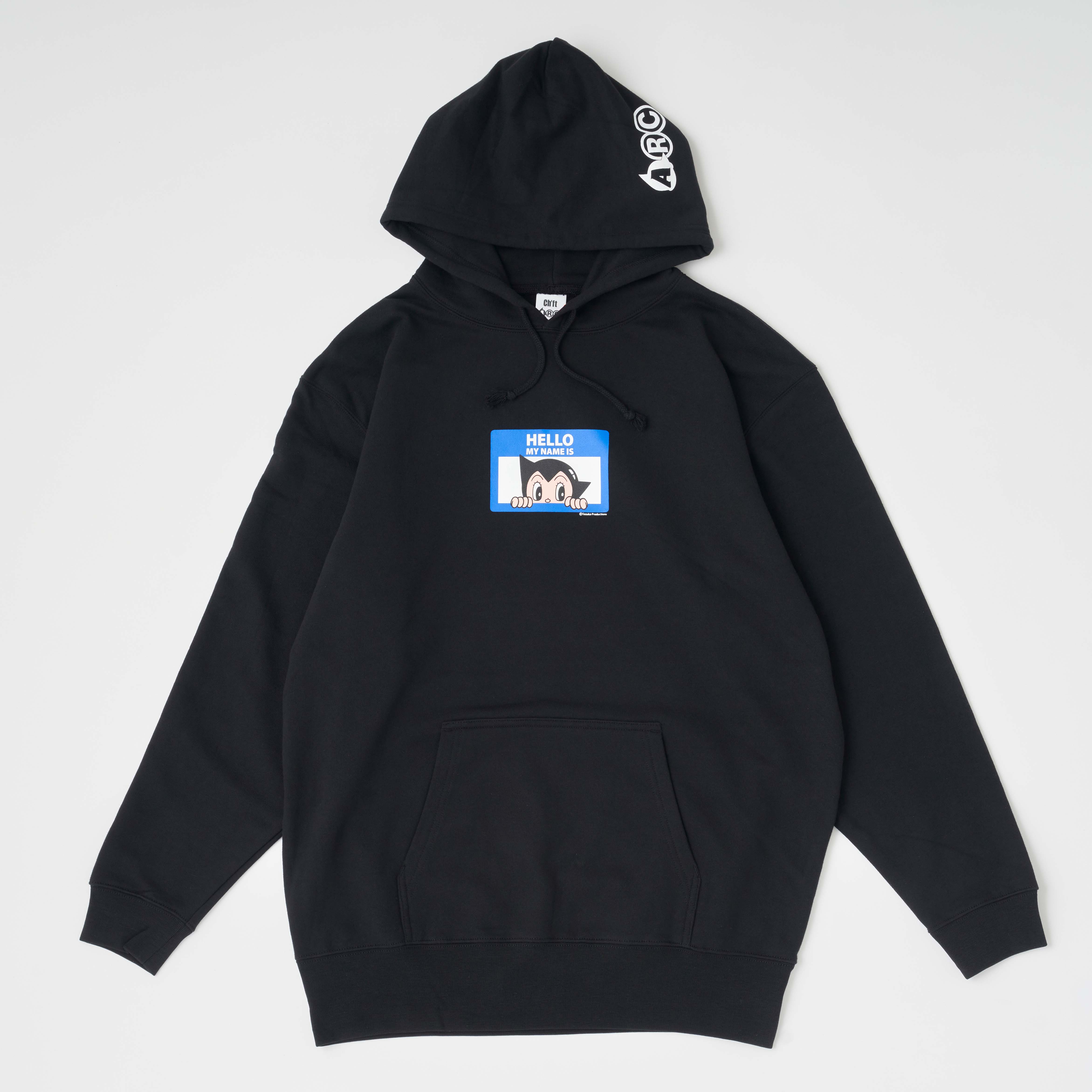 ＜ARC＞HELLO MY NAME IS（ATOM）パーカー　BLACK×BLUE