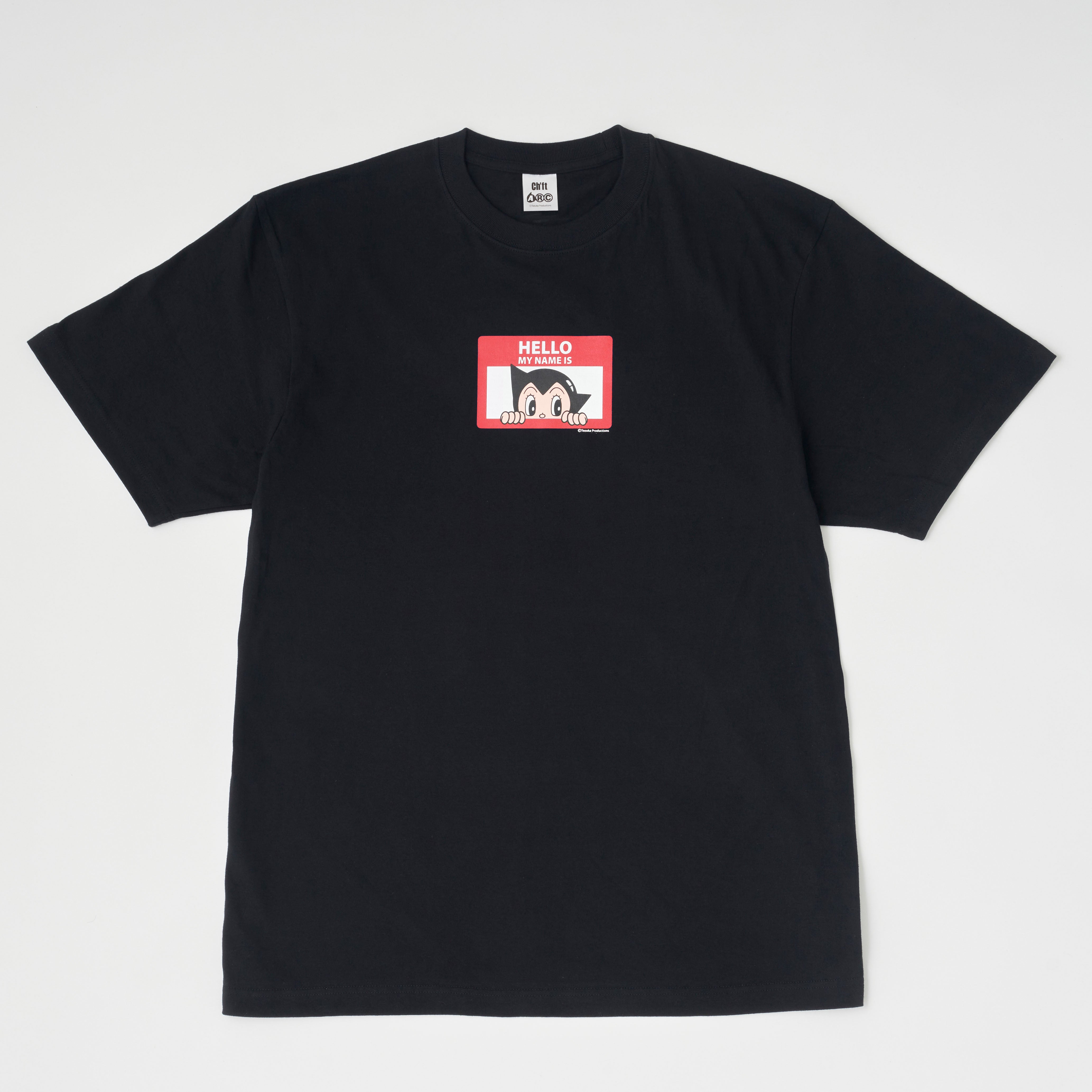 ＜ARC＞HELLO MY NAME IS（ATOM）Tシャツ　BLACK×RED