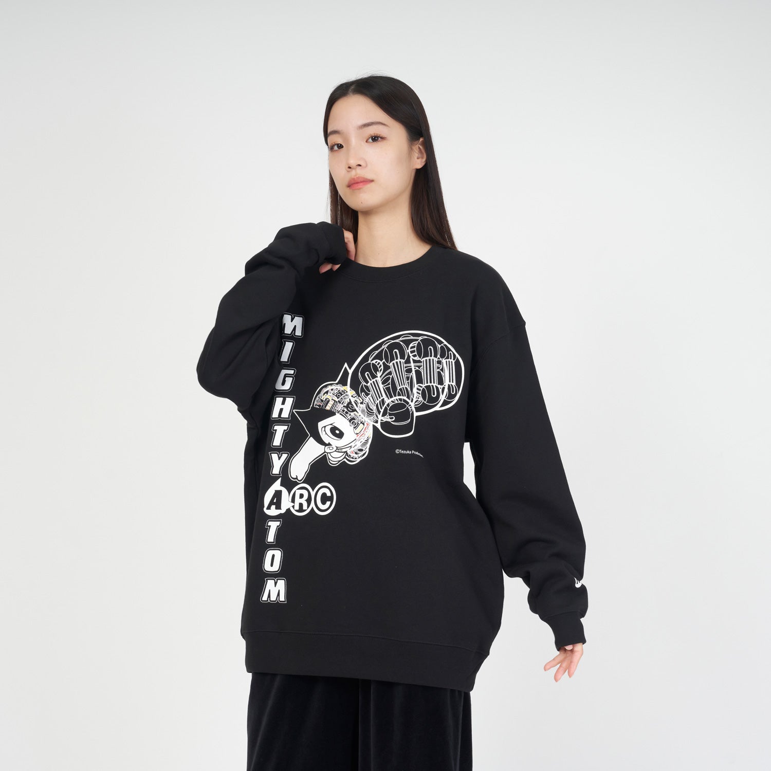 ＜ARC＞RISE ABOVE MIGHTY ATOM　ハーフスケルトンスウェット