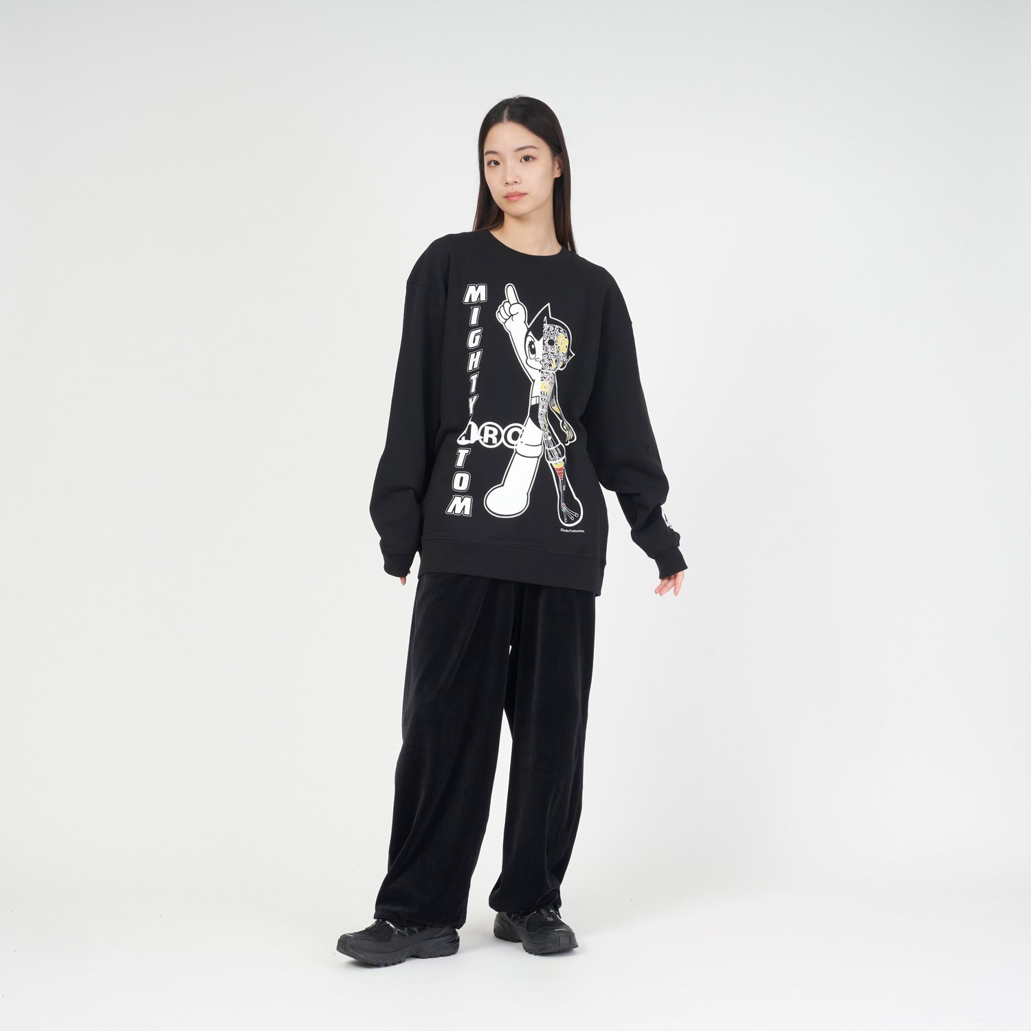 ＜ARC＞NUMBER1 MIGHTY ATOM　ハーフスケルトンスウェット