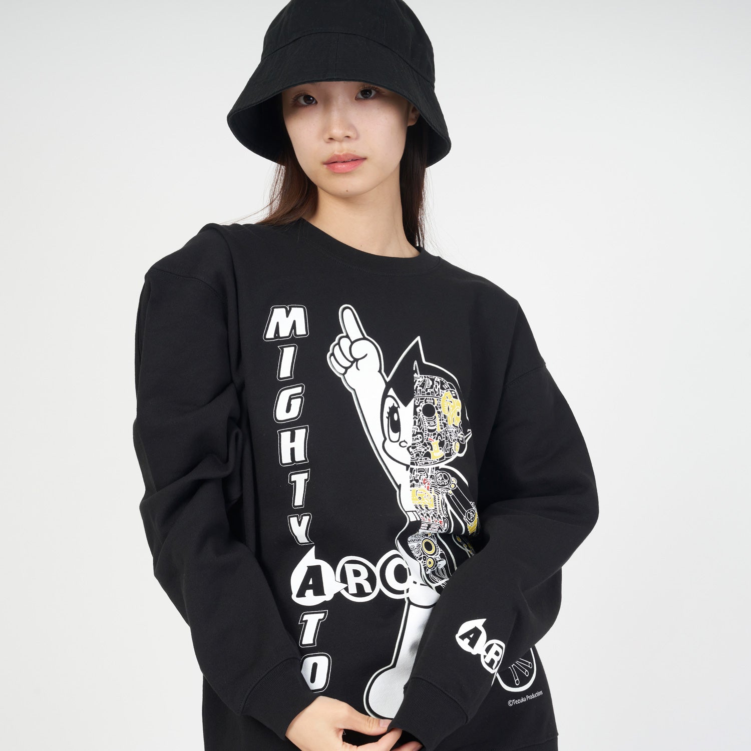 ＜ARC＞NUMBER1 MIGHTY ATOM　ハーフスケルトンスウェット