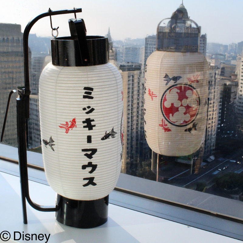 【受注商品】京都 弓張り提灯 影絵金魚　-ミッキー-【お届けは26年1月中旬より順次】