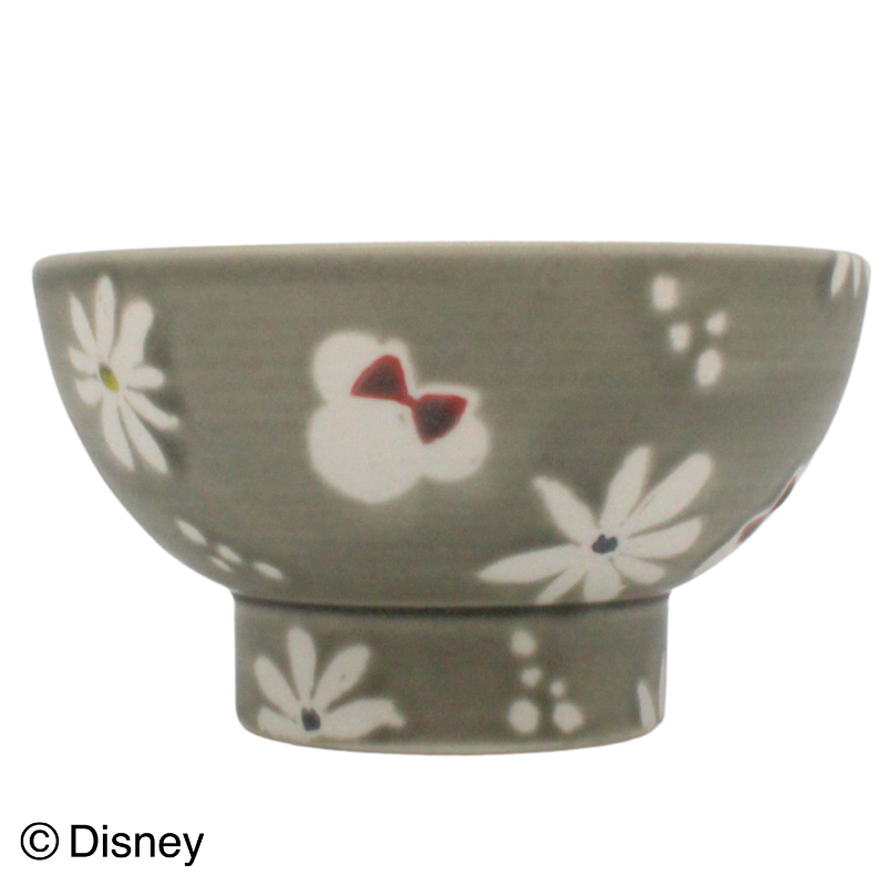 【受注商品】砥部焼 花丸茶碗 灰色　-ミニー-【お届けは26年2月中旬より順次】