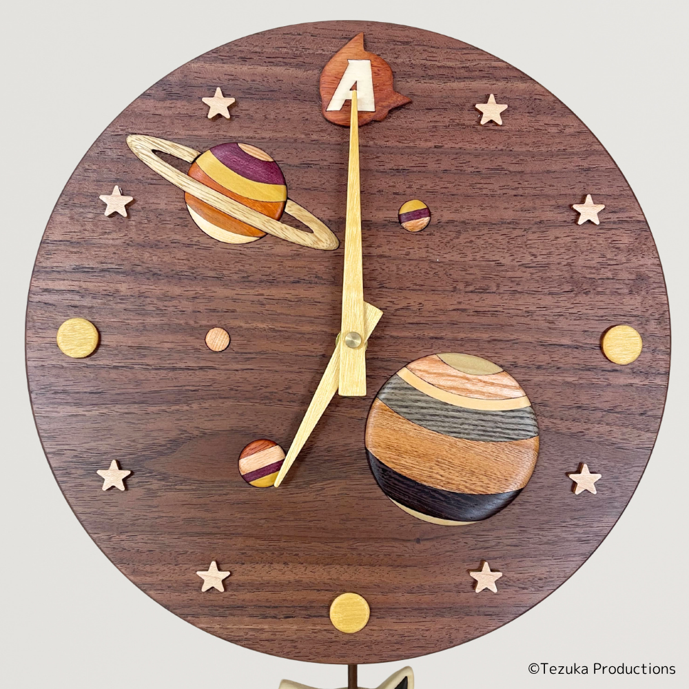 【受注商品】鉄腕アトム 寄せ木振り子時計【お届けは26年2月下旬より順次】