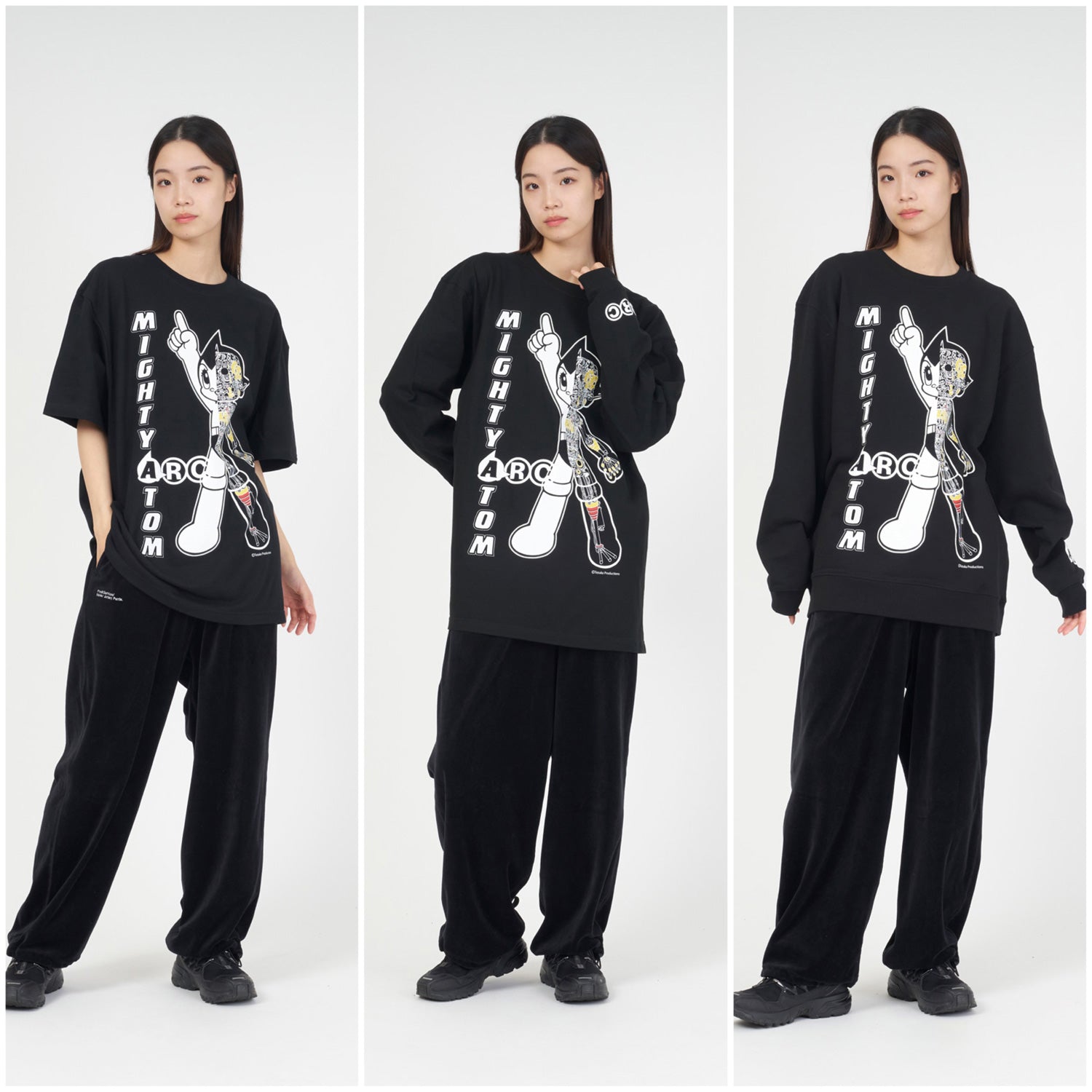 ＜ARC＞NUMBER1 MIGHTY ATOM　ハーフスケルトンスウェット