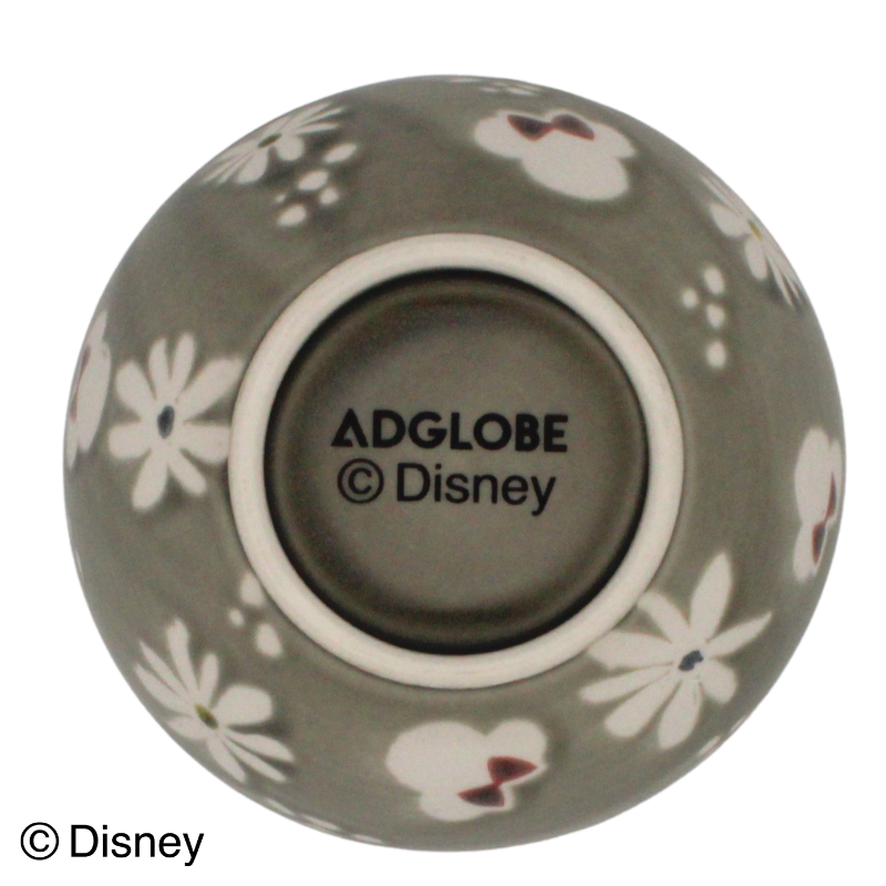 【受注商品】砥部焼 花丸茶碗 灰色　-ミニー-【お届けは26年2月中旬より順次】