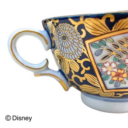 【受注商品】有田焼 古伊万里様式 金彩紅茶碗皿-ミッキー＆ミニー-【お届けは12月下旬より順次】
