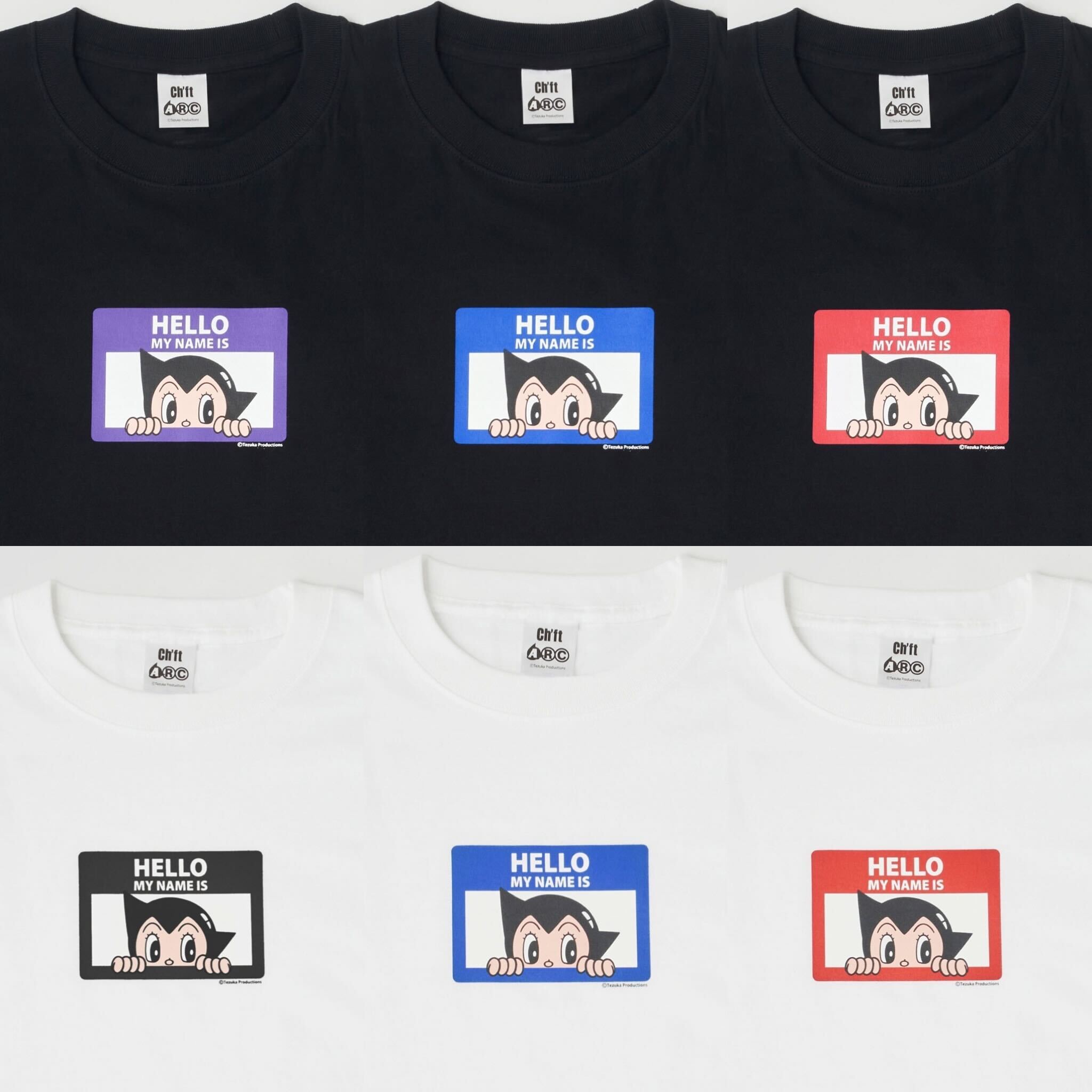 ＜ARC＞HELLO MY NAME IS（ATOM）ロンT　WHITE×RED